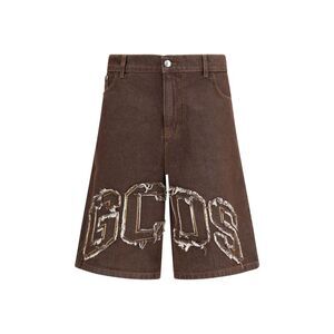 Gcds Men Lounge Logo Denim Shorts
